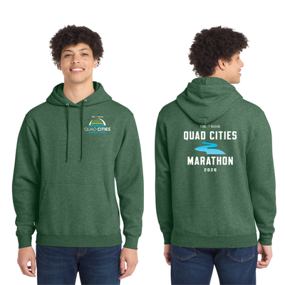 Quad Cities Marathon - Unisex Fleece Pullover Hooded Sweatshirt (PC78H)