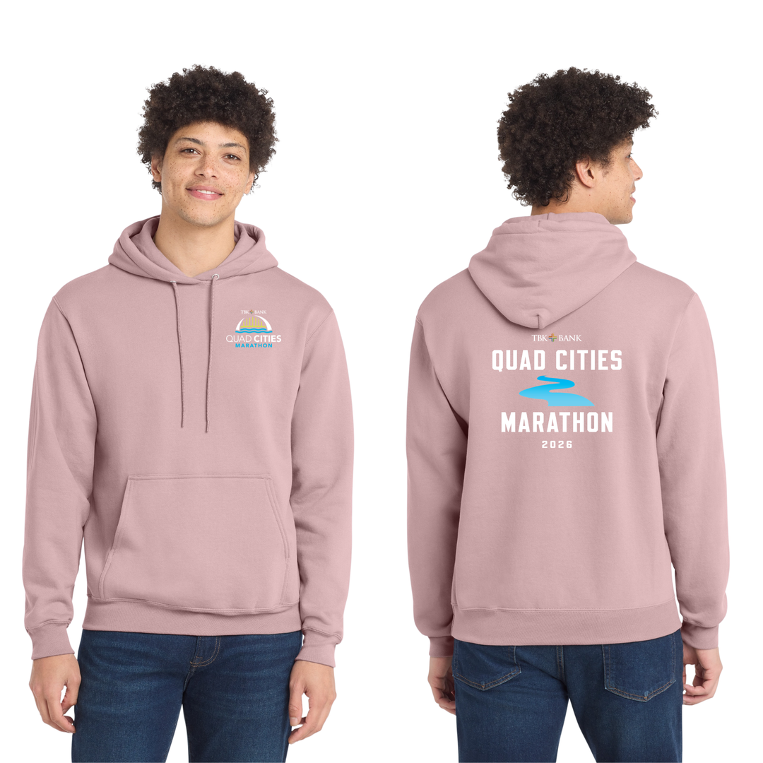 Quad Cities Marathon - Unisex Fleece Pullover Hooded Sweatshirt (PC78H)