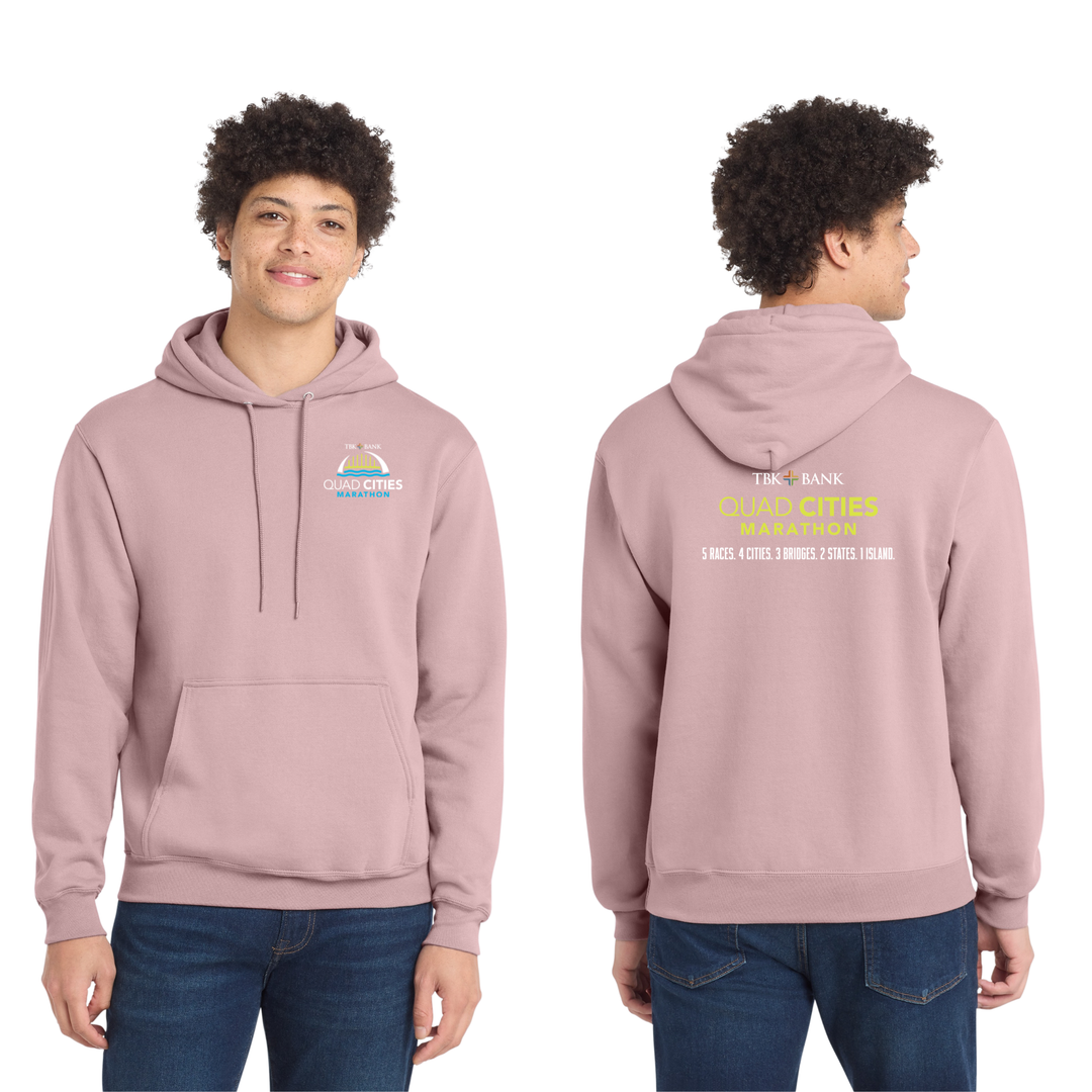 Quad Cities Marathon - Unisex Fleece Pullover Hooded Sweatshirt (PC78H)