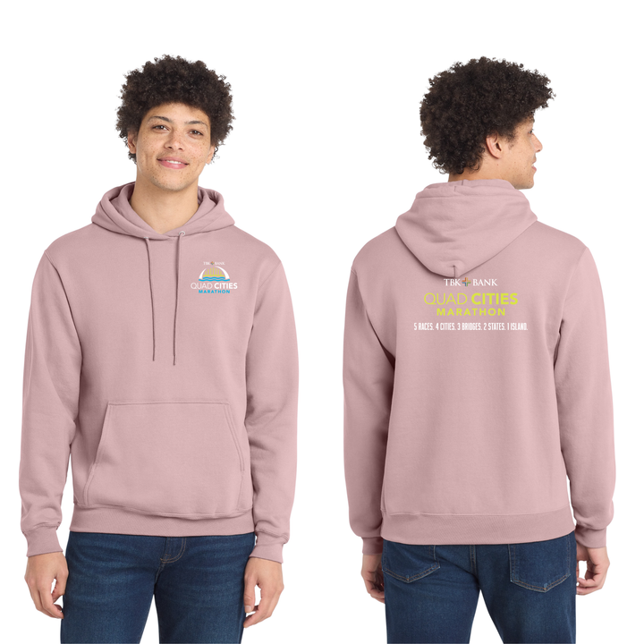 Quad Cities Marathon - Unisex Fleece Pullover Hooded Sweatshirt (PC78H)