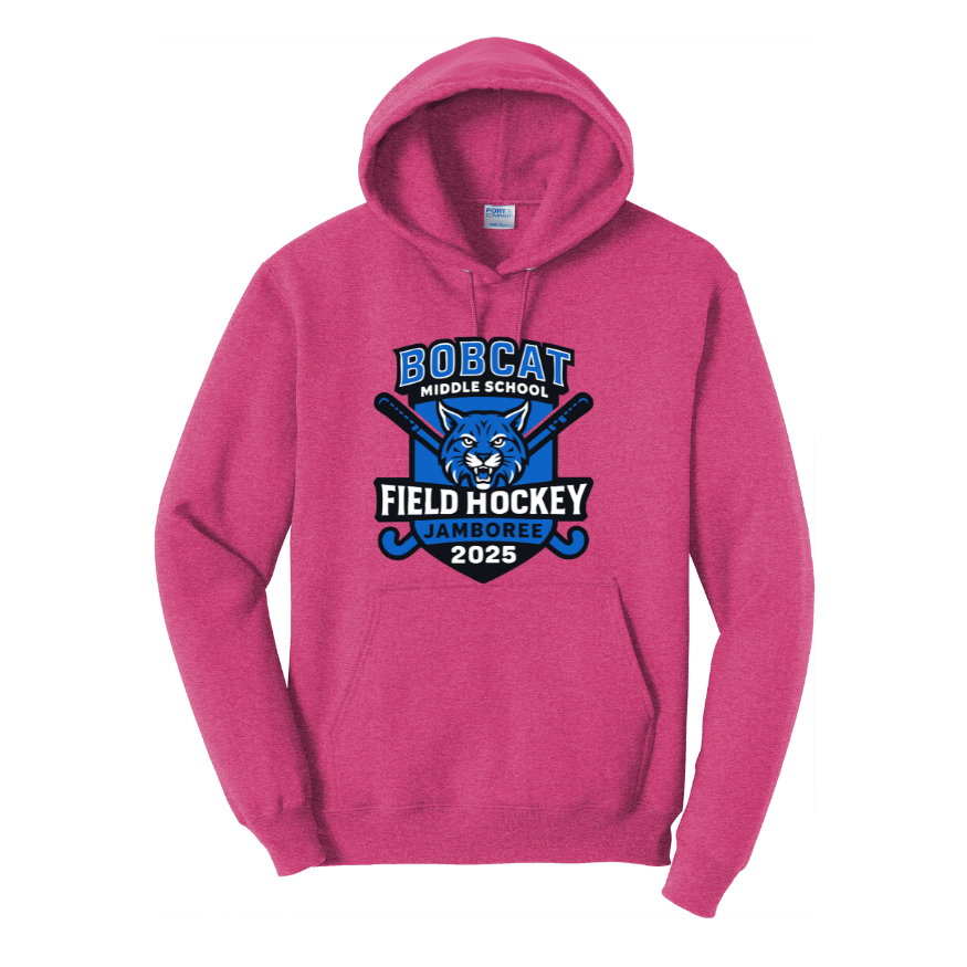 Bobcat Field Hockey - ADULT Fleece Pullover Hooded Sweatshirt (PC78H)