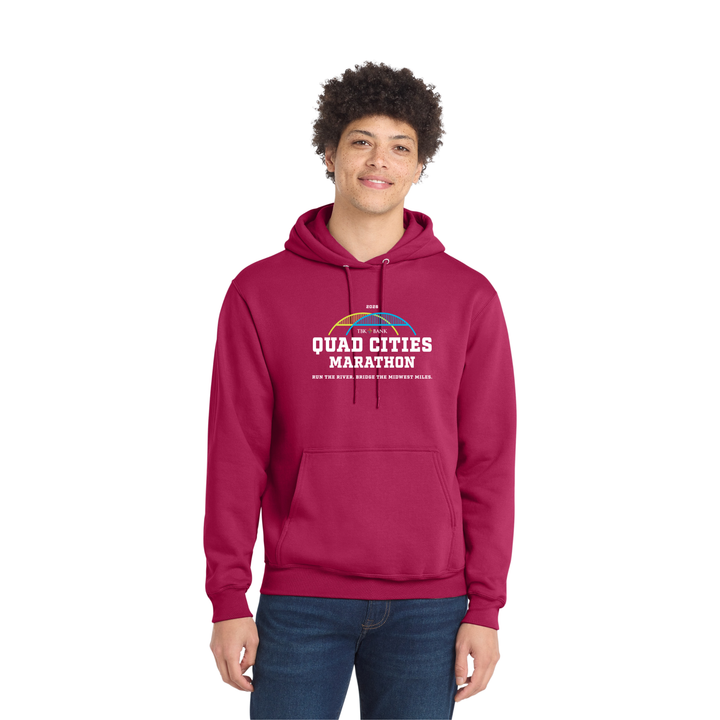 Quad Cities Marathon - Unisex Fleece Pullover Hooded Sweatshirt (PC78H)