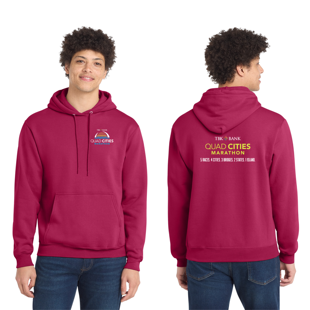 Quad Cities Marathon - Unisex Fleece Pullover Hooded Sweatshirt (PC78H)
