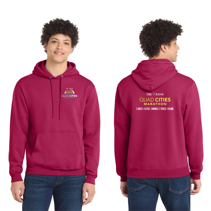 Quad Cities Marathon - Unisex Fleece Pullover Hooded Sweatshirt (PC78H)