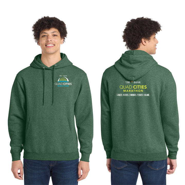 Quad Cities Marathon - Unisex Fleece Pullover Hooded Sweatshirt (PC78H)