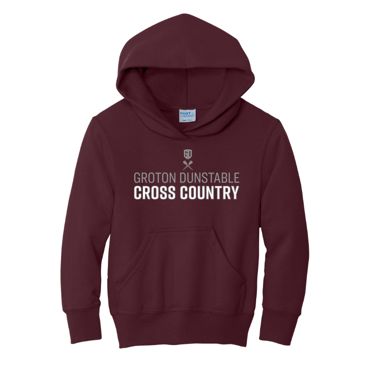 Groton Dunstable Cross Country - Youth Fleece Pullover Hooded Sweatshirt (PC90YH)