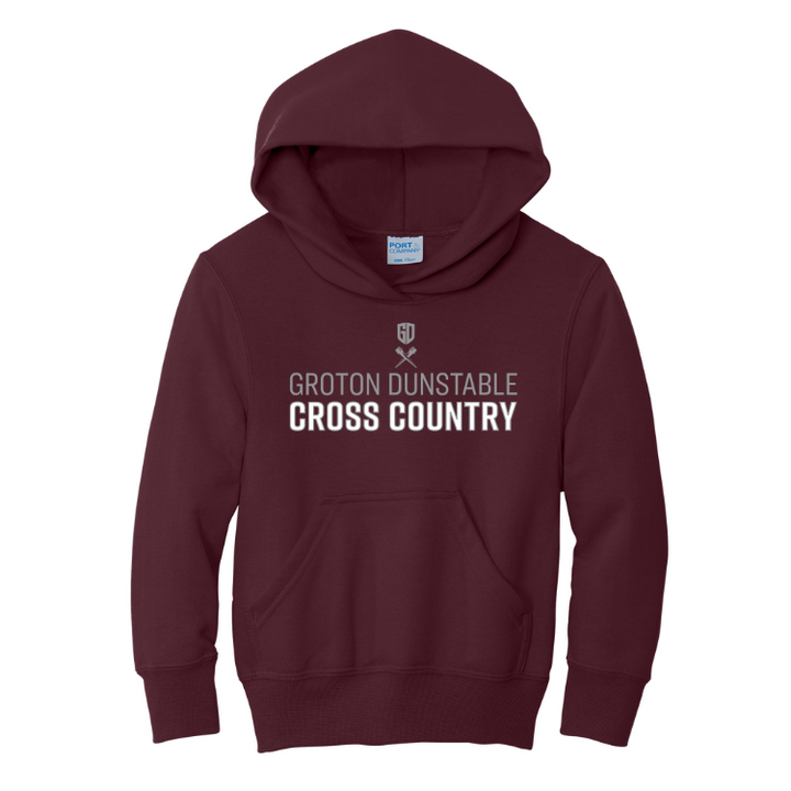 Groton Dunstable Cross Country - Youth Fleece Pullover Hooded Sweatshirt (PC90YH)