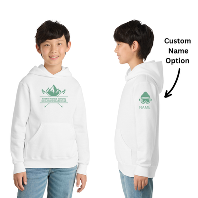 Club de Esquí Ahern 2026 - Sudadera con capucha de forro polar para jóvenes (PC90YH)