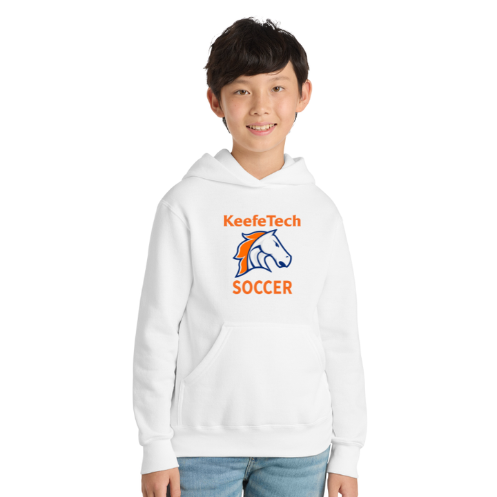 Keefe Tech Soccer - YOUTH Fleece Pullover Hooded Sweatshirt (PC90YH)