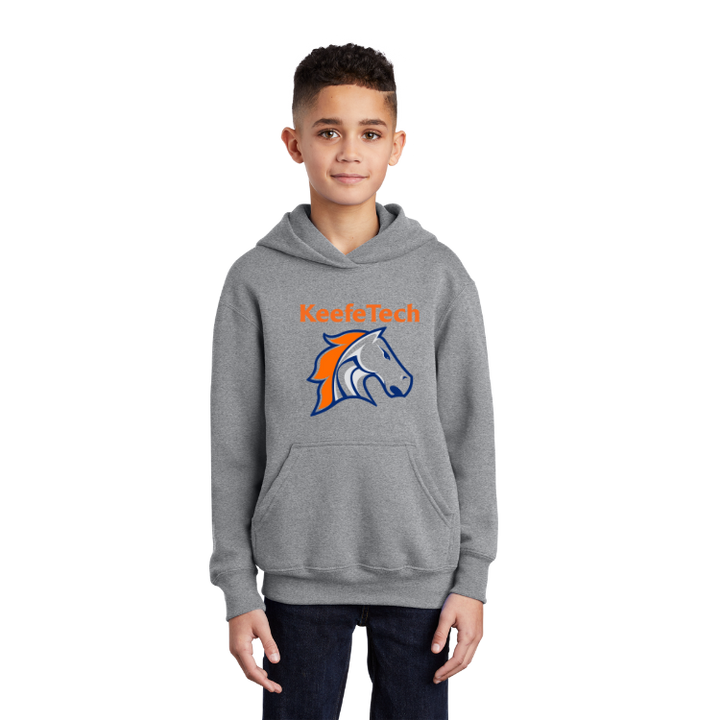 Keefe Tech - YOUTH Fleece Pullover Hooded Sweatshirt (PC90YH)