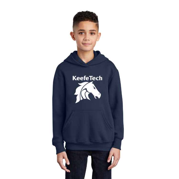 Keefe Tech - YOUTH Fleece Pullover Hooded Sweatshirt (PC90YH)