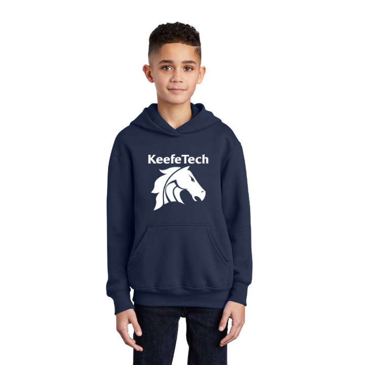 Keefe Tech - YOUTH Fleece Pullover Hooded Sweatshirt (PC90YH)