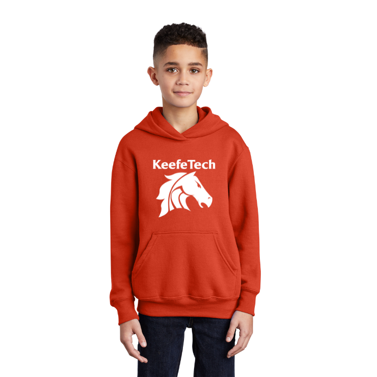 Keefe Tech - YOUTH Fleece Pullover Hooded Sweatshirt (PC90YH)