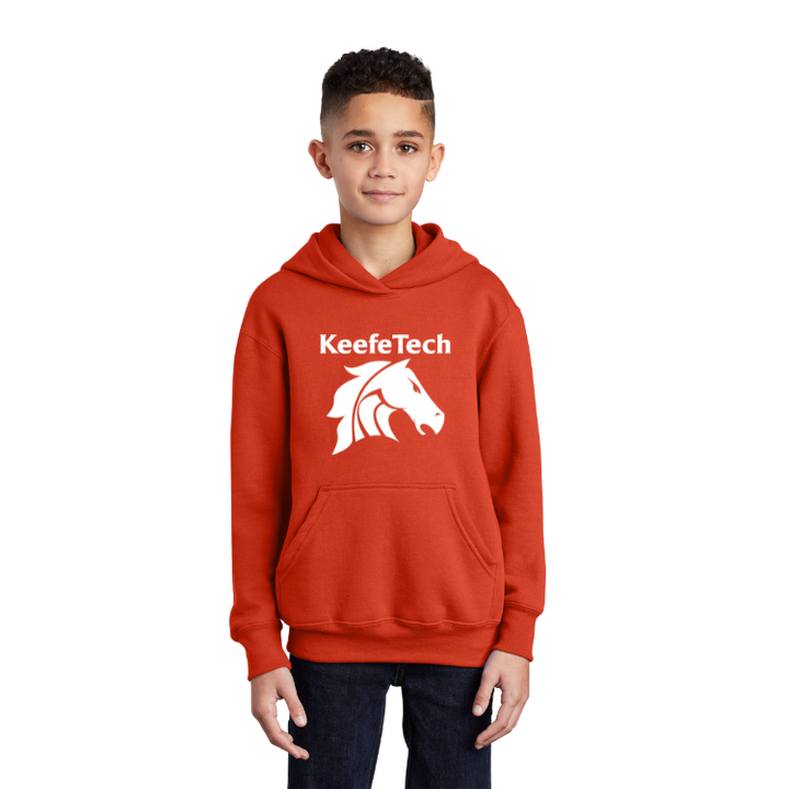 Keefe Tech - YOUTH Fleece Pullover Hooded Sweatshirt (PC90YH)