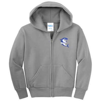 Escuela Primaria Mullen-Hall - Sudadera con capucha de polar con cremallera completa para jóvenes (PC90YZH)