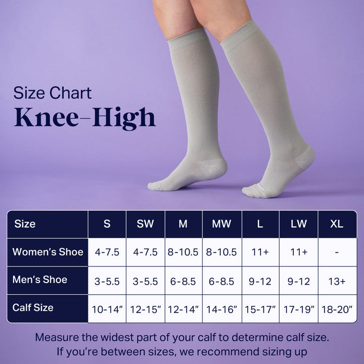 Knee-High Compression Socks - 3 Pack Solid (20-30 mmHg)