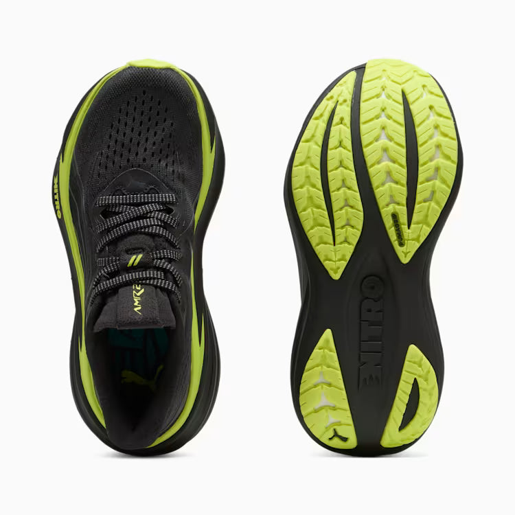 Women's Puma AMF1 MAGMAX NITRO 2 - PUMA BLACK-LIME SHIMMER-GREEN LUX