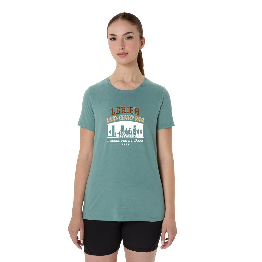 2025 Lehigh University Paul Short Run - ASICS Women's Short Sleeve Tee Celadon (2012D014) (PS-05)