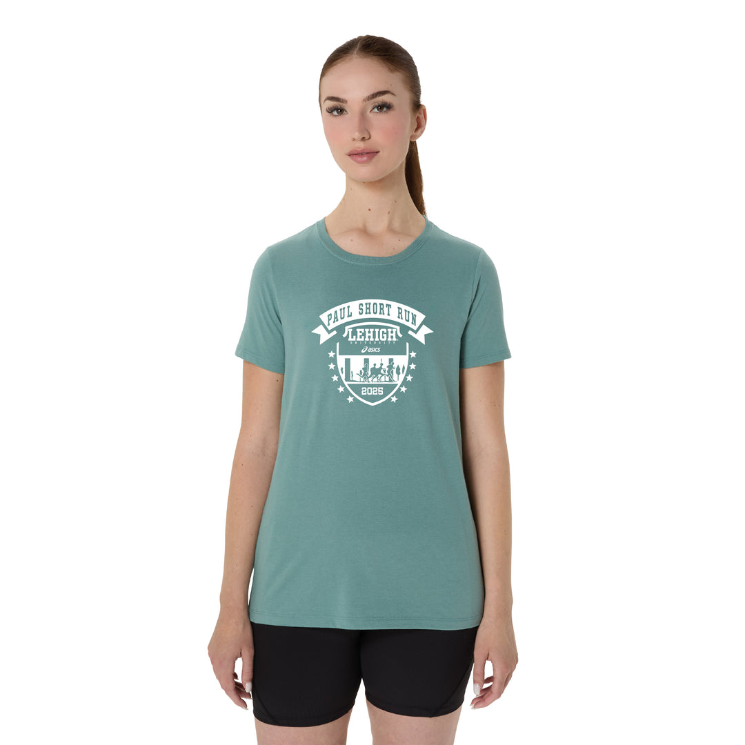 2025 Lehigh University Paul Short Run - ASICS Women's Short Sleeve Tee Celadon (2012D014) (PS-01)