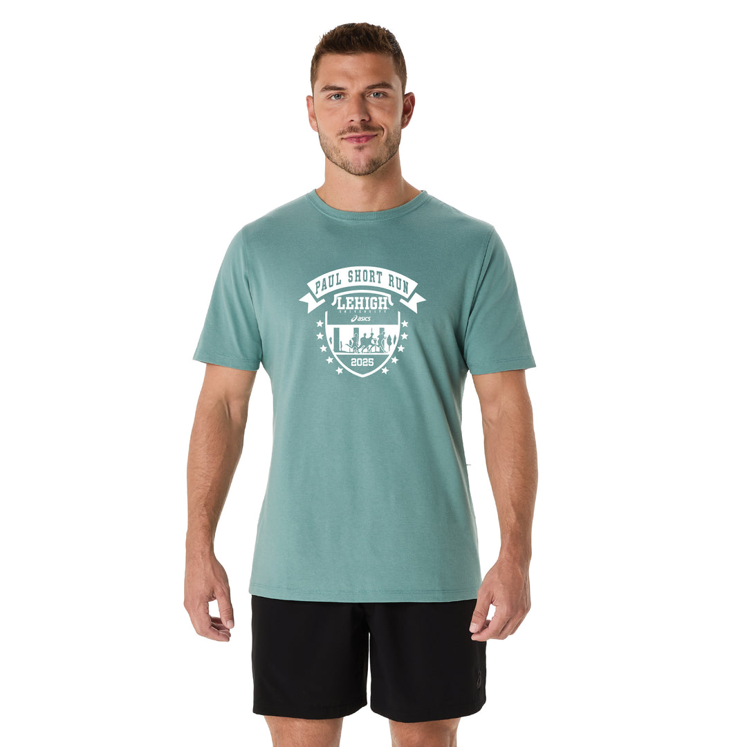 2025 Lehigh University Paul Short Run - ASICS Men's Short Sleeve Tee Celadon (2011D028) (PS-01)