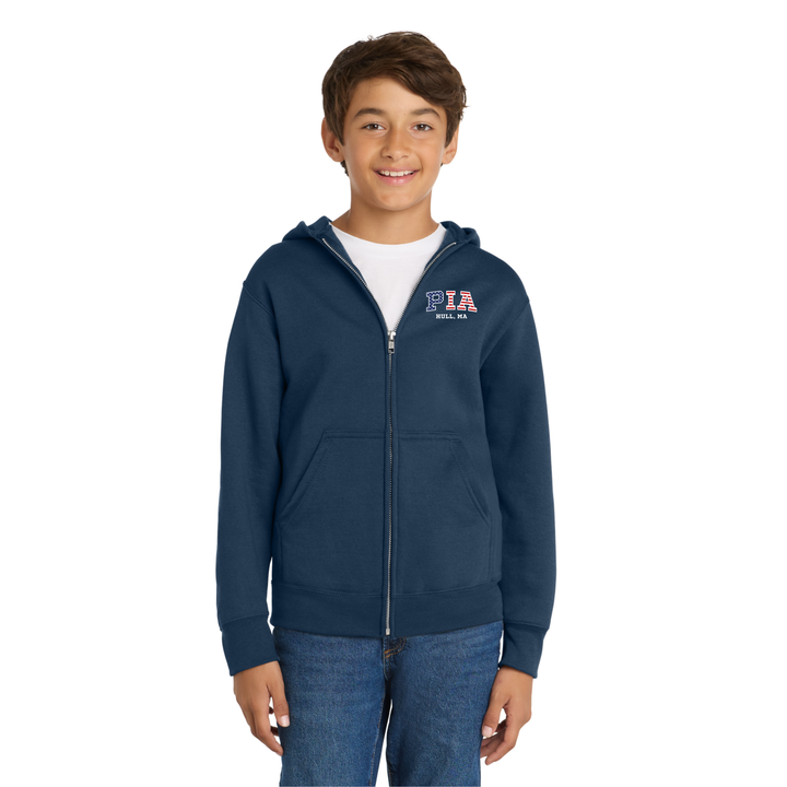 Pemberton Improvement Association- Youth Core Fleece Full-Zip Hooded Sweatshirt (PC78YZH)
