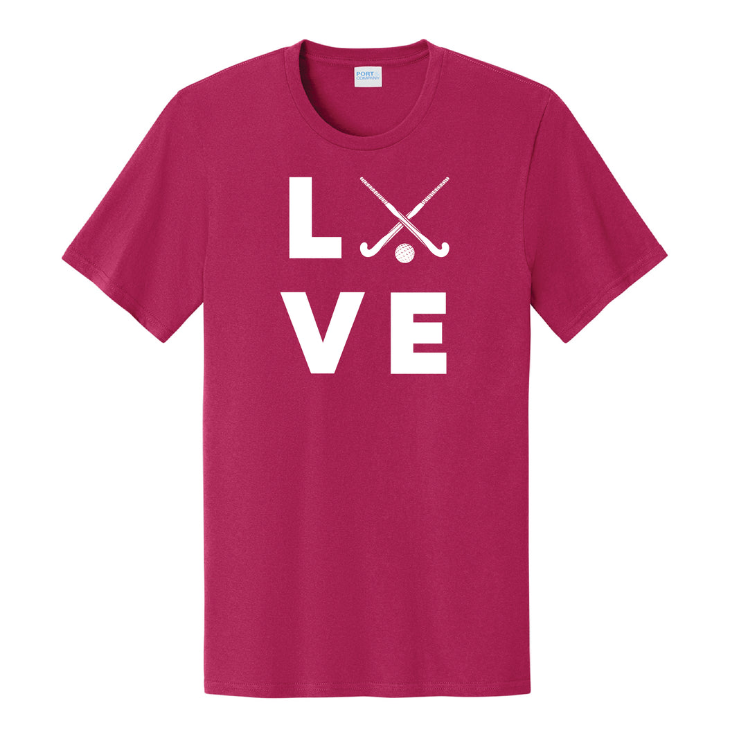 Warrior Field Hockey- Adult Unisex Easy Cotton Tee - Flush Pink (PC43)