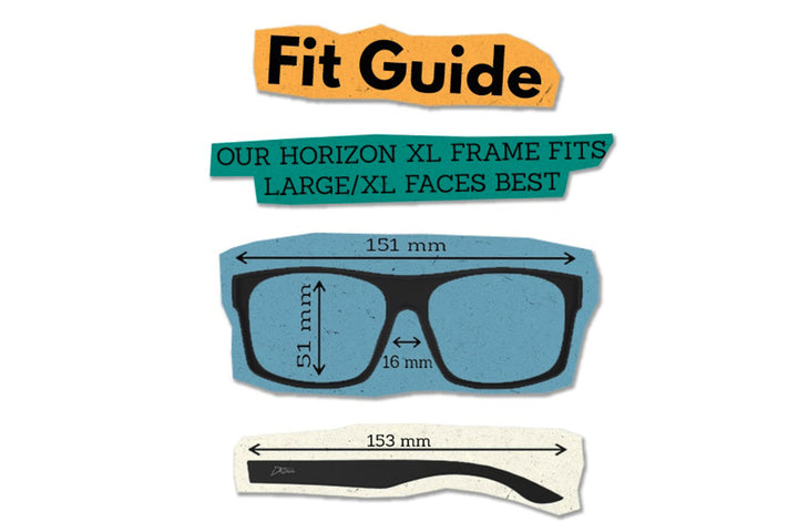 Horizon XL - Gray Tortoise - Jet Black Polarized
