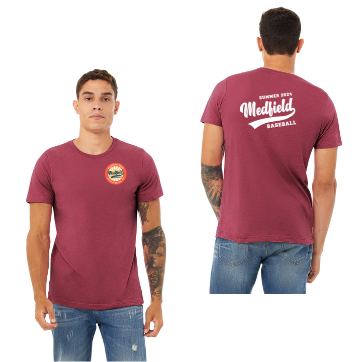 Camiseta unisex de béisbol de Medfield 12U (3001CVC)