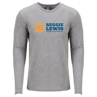 Reggie Lewis Center 30th - Camiseta unisex de manga larga de mezcla triple (6071)