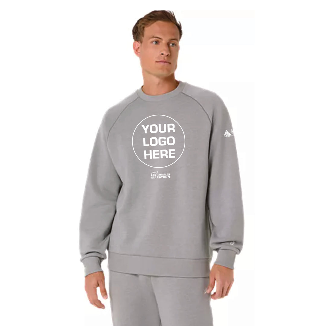 2027 ASICS LA Marathon Charities - ASICS Unisex Fleece Crewneck Sweatshirt Grey Heather (2031F469)