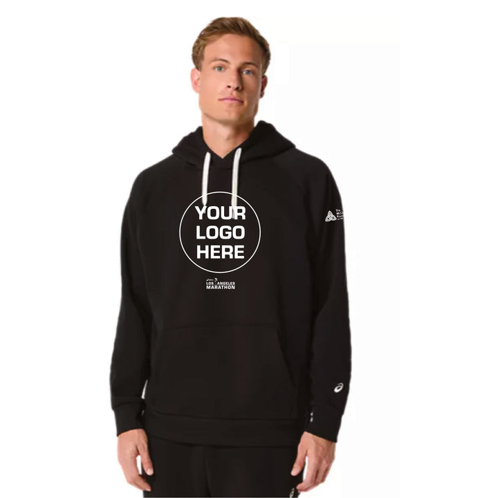 Sudadera con capucha unisex ASICS de forro polar, color negro (2031F470)