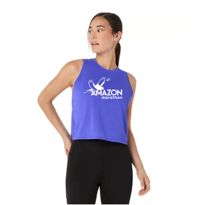 Amazon Marathon - ASICS Women's Road Crop Top Cobalt (2012D368) (AMZ-04)