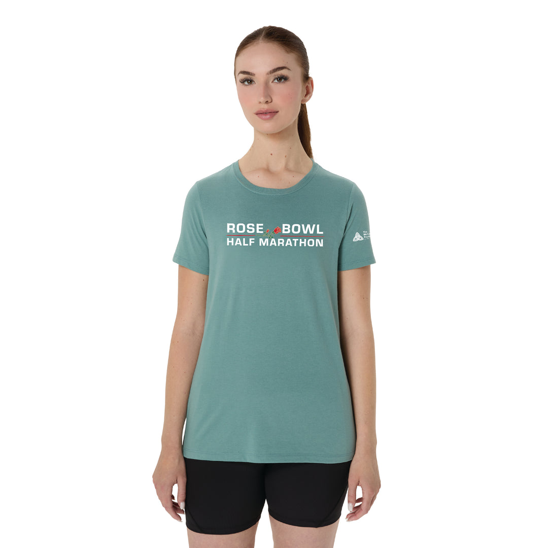 2026 Rose Bowl Half Marathon - ASICS Women's Short Sleeve Tee Celadon (2012D014) (RB26-02)
