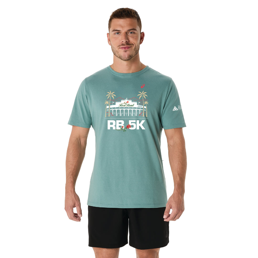 2026 Rose Bowl 5K - ASICS Men's Short Sleeve Tee Celadon (2011D028) (RB26-19)