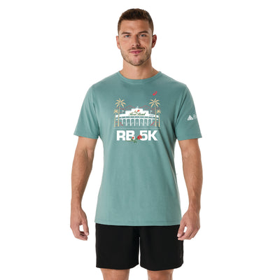 Rose Bowl 5K 2026 - Camiseta de manga corta ASICS para hombre color celadón (2011D028) (RB26-19) 