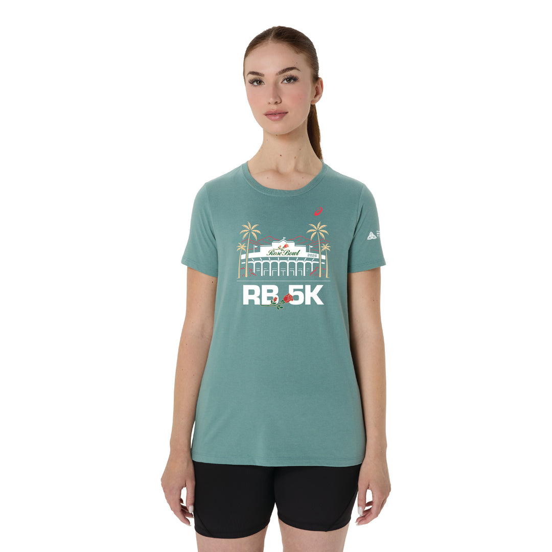 2026 Rose Bowl 5K - ASICS Women's Short Sleeve Tee Celadon (2012D014) (RB26-19)