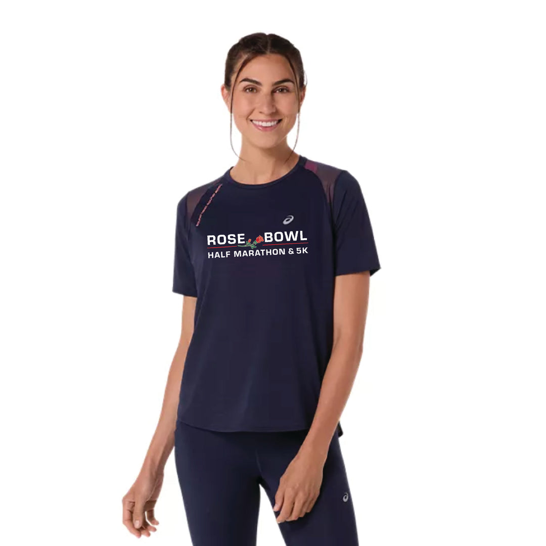 2026 Rose Bowl Half Marathon & 5K - ASICS Women's Road SS Top Midnight (2012D371) (RB26-14)