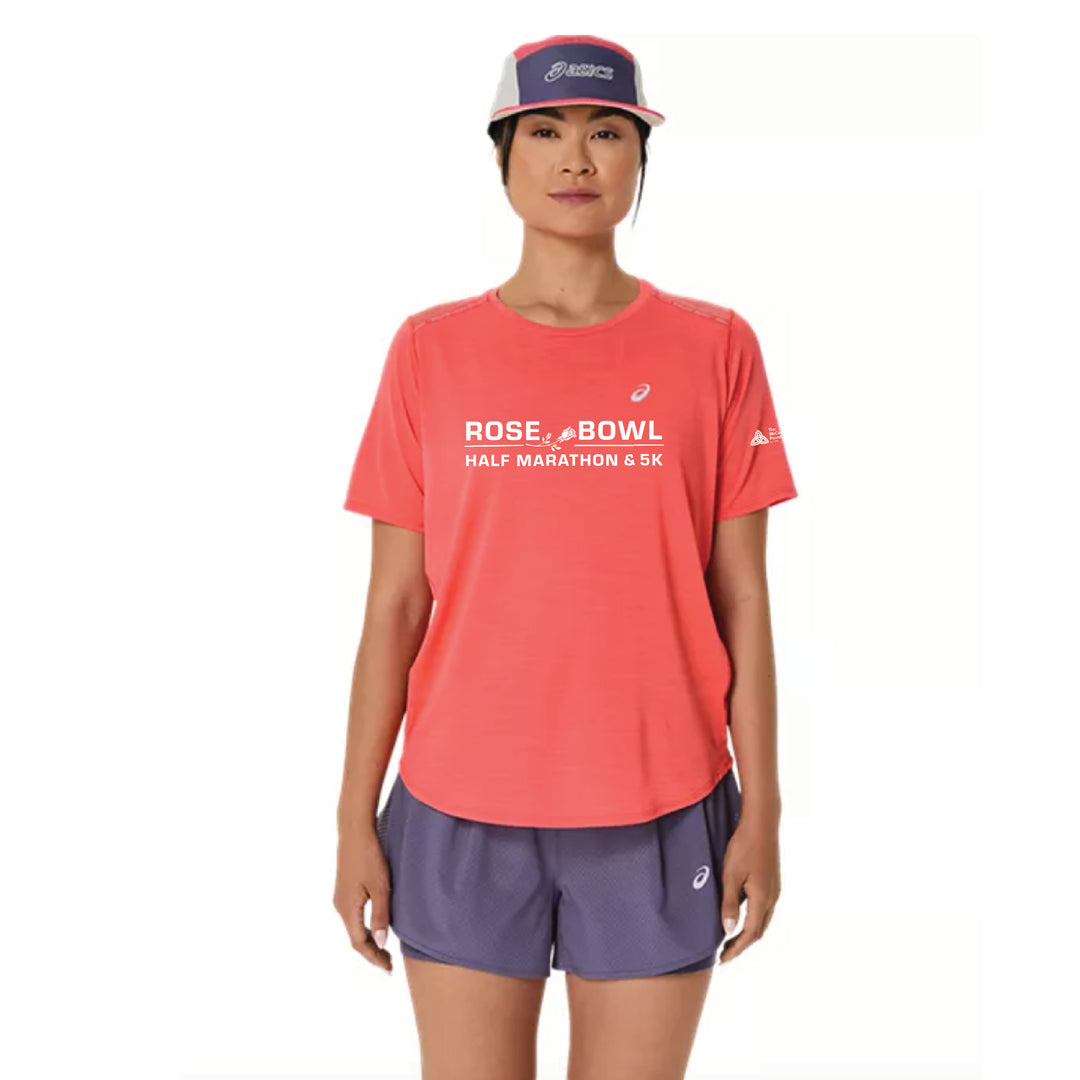 2026 Rose Bowl Half Marathon & 5K - ASICS Women's Road SS Top - Coral Reef (2012C969) (RB26-15)