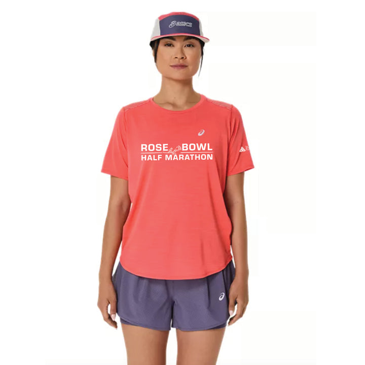2026 Rose Bowl Half Marathon - ASICS Women's Road SS Top - Coral Reef (2012C969) (RB26-03)