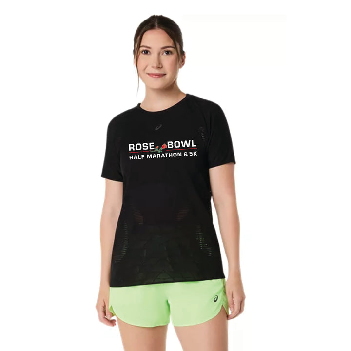 2026 Rose Bowl Half Marathon & 5K - ASICS Women's Metarun Short Sleeve Top Black (2012D418) (RB26-14)