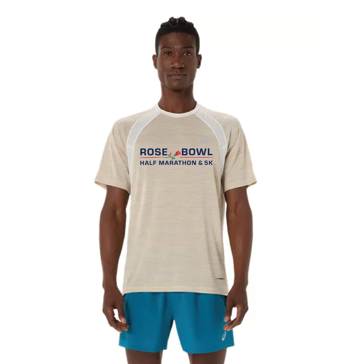 2026 Rose Bowl Half Marathon & 5K - ASICS Men's Road SS Top Cream (2011D453) (RB26-13)