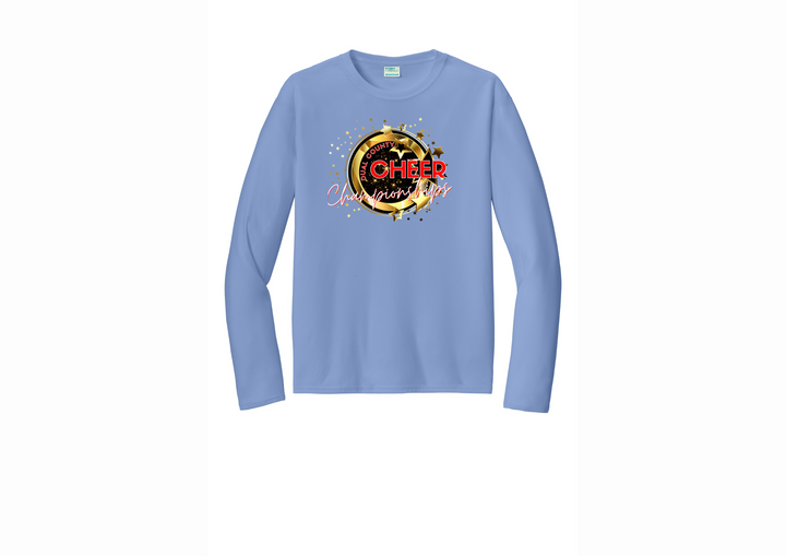 Dual County Cheer Champs -  Long sleeve performance shirt (PC380LS)