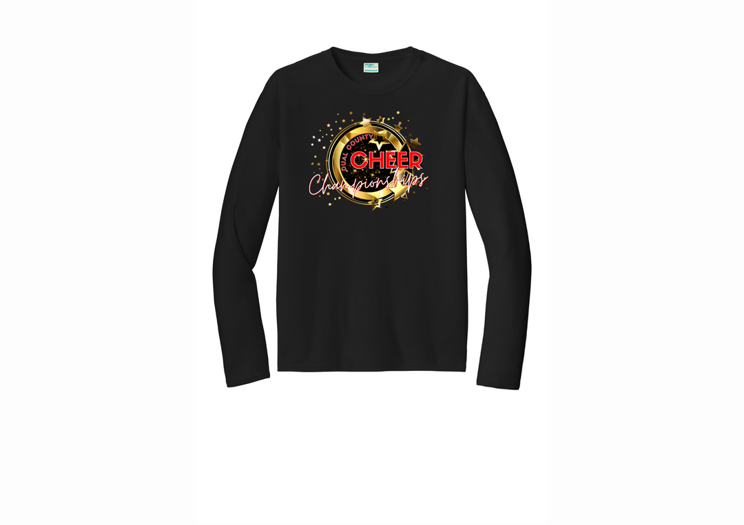 Dual County Cheer Champs -  Long sleeve performance shirt (PC380LS)