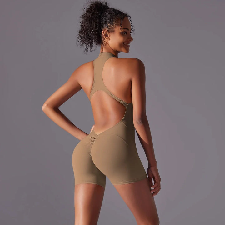 Women’s Push-Up Backless Gym Jumpsuit