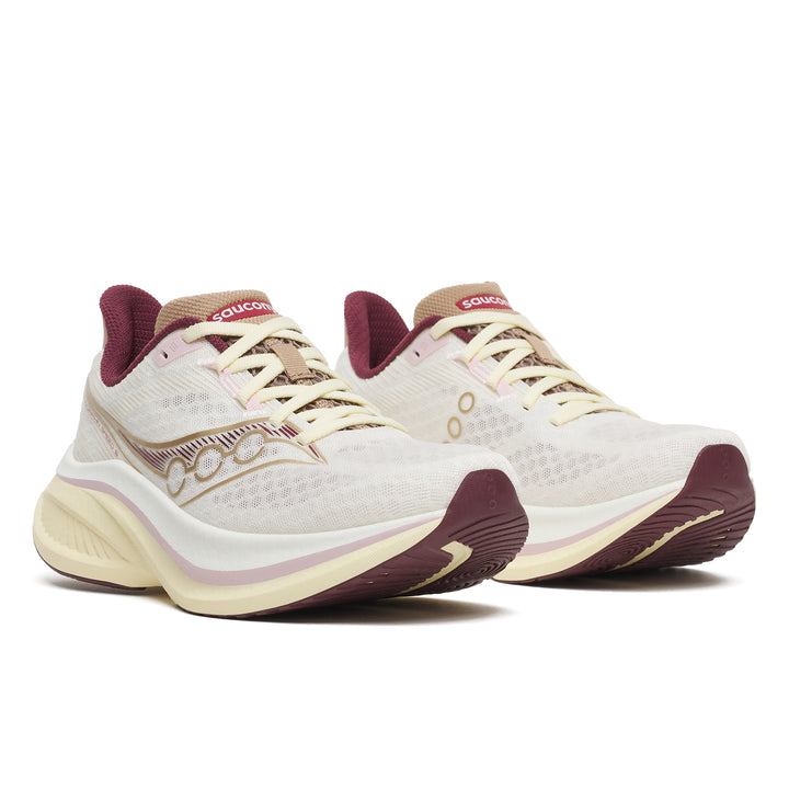 Women's Saucony Endorphin Speed 5 - Ivory/ Maroon