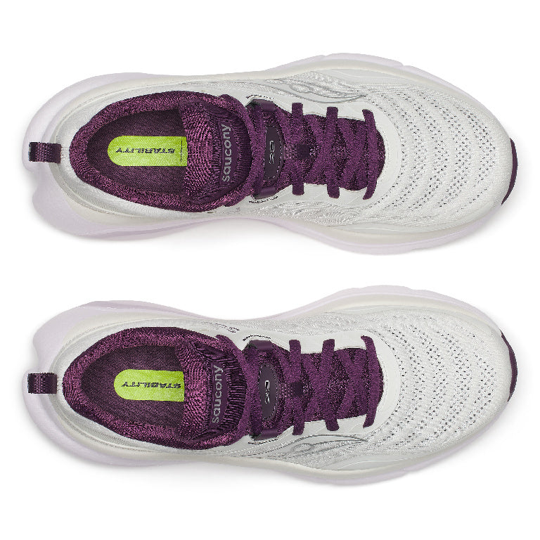 Women's Saucony Omni St 23 - Ivory Eggplant