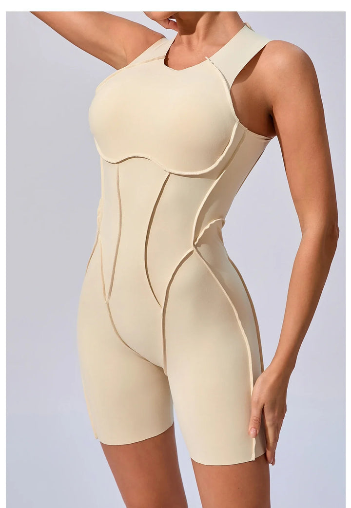 Women’s Padded Sport Jumpsuit – Fitness Bodysuit for Gym and Activewear