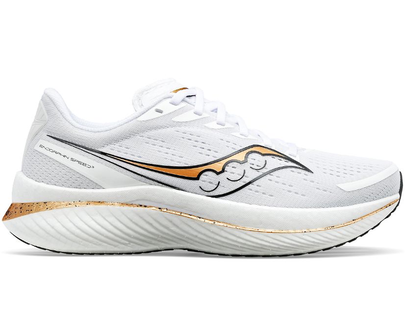 Saucony Womens Endorphin Speed 3- White/Gold (S10756-14-100)