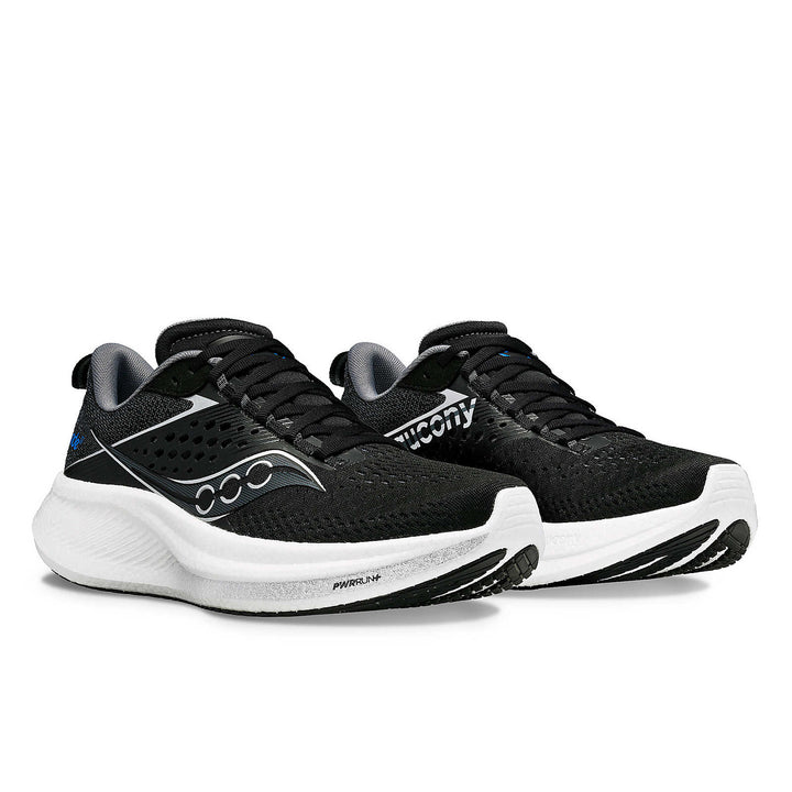 Saucony Ride 17 Wide para mujer, negro y blanco (S10925-100)