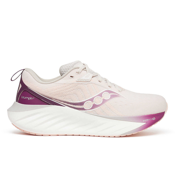 Saucony Triumph 22 para mujer, color luna y berenjena (S10964-240) 